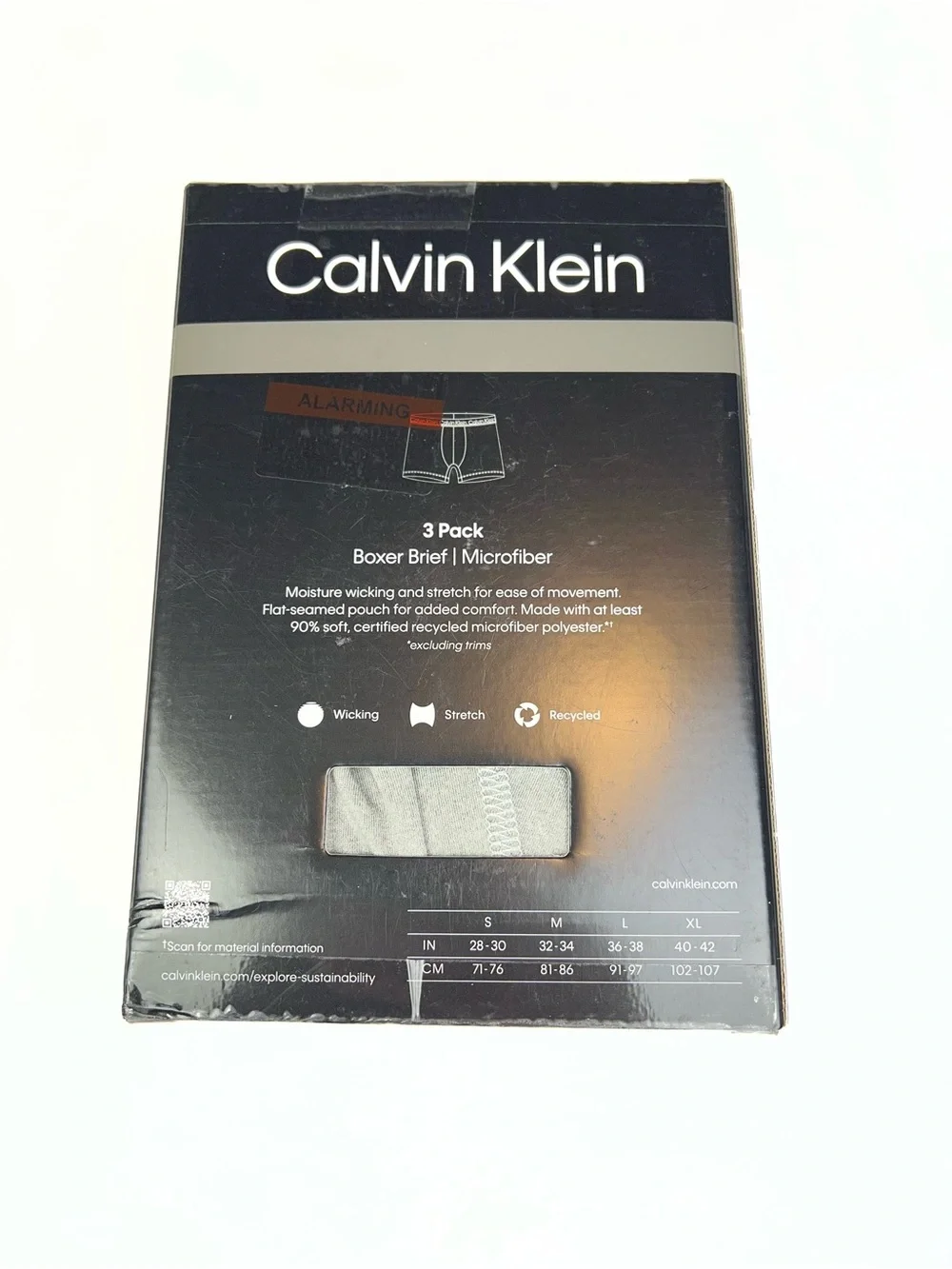 Calvin Klein Microfiber Boxer Brief 3 Pack Multicolor Soft Size S Polyester